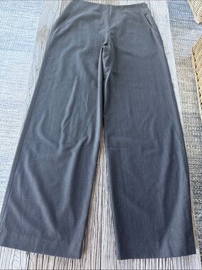 OSKA Gray Pinstripe Wide-Leg Pull-On Pants Size 1